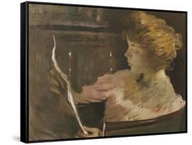 Jesse Steele Reading-John White Alexander-Framed Stretched Canvas