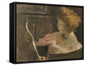 Jesse Steele Reading-John White Alexander-Framed Stretched Canvas