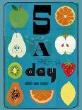 Pear, Apple and Fish-Jessie Ford-Mounted Art Print