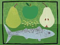 Pear, Apple and Fish-Jessie Ford-Art Print