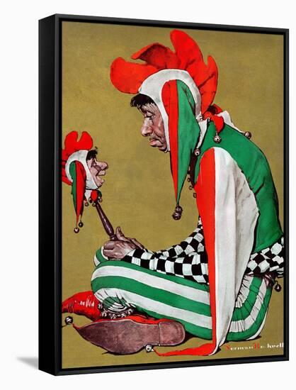 "Jester", February 11,1939-Norman Rockwell-Framed Stretched Canvas