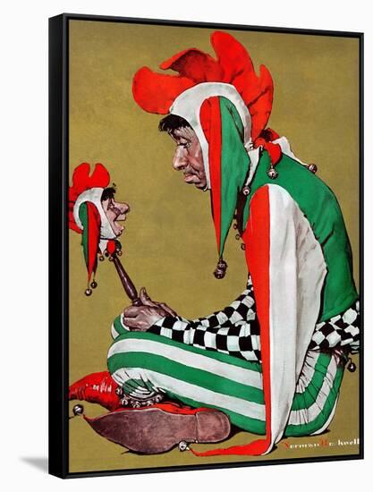 "Jester", February 11,1939-Norman Rockwell-Framed Stretched Canvas