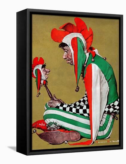 "Jester", February 11,1939-Norman Rockwell-Framed Stretched Canvas