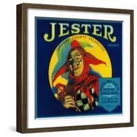 Jester Orange Label - Tustin, CA-Lantern Press-Framed Art Print