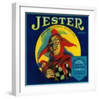 Jester Orange Label - Tustin, CA-Lantern Press-Framed Art Print