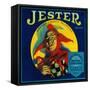 Jester Orange Label - Tustin, CA-Lantern Press-Framed Stretched Canvas
