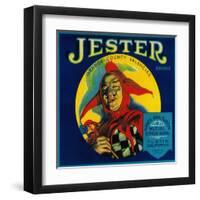 Jester Orange Label - Tustin, CA-Lantern Press-Framed Art Print