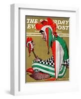 "Jester" Saturday Evening Post Cover, February 11,1939-Norman Rockwell-Framed Giclee Print