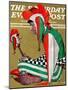 "Jester" Saturday Evening Post Cover, February 11,1939-Norman Rockwell-Mounted Giclee Print