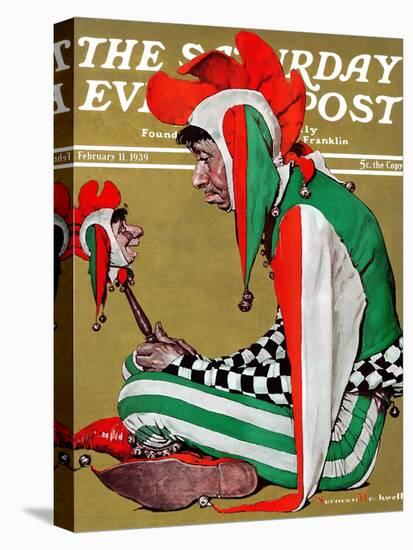 "Jester" Saturday Evening Post Cover, February 11,1939-Norman Rockwell-Stretched Canvas