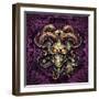 Jester Skull With Horns-FlyLand Designs-Framed Giclee Print