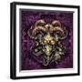 Jester Skull With Horns-FlyLand Designs-Framed Giclee Print