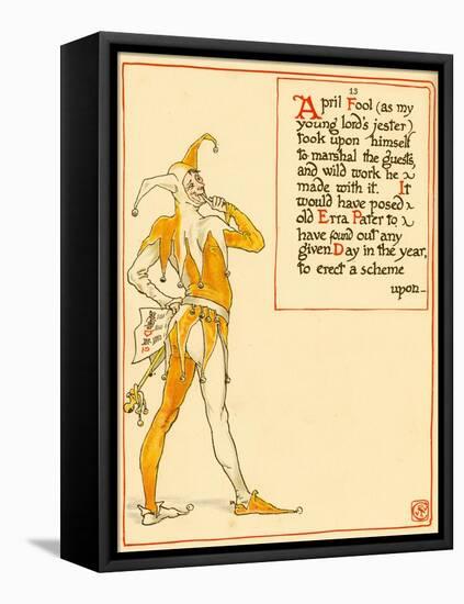 Jester So April Fool-Walter Crane-Framed Stretched Canvas