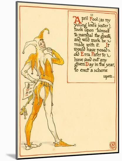 Jester So April Fool-Walter Crane-Mounted Art Print