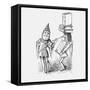 Jester Tickling a Man Carrying Books, 1867-null-Framed Stretched Canvas