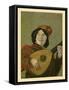 Jester With Lute-Maud & Miska Petersham-Framed Stretched Canvas