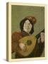 Jester With Lute-Maud & Miska Petersham-Stretched Canvas