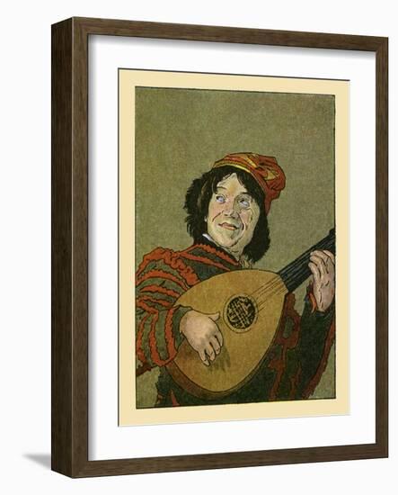 Jester With Lute-Maud & Miska Petersham-Framed Art Print