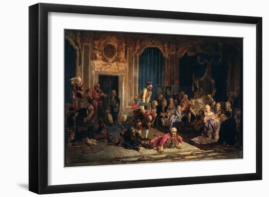 Jesters at the Court of Empress Anna Ioannovna, 1872-Valery Ivanovich Jacobi-Framed Giclee Print