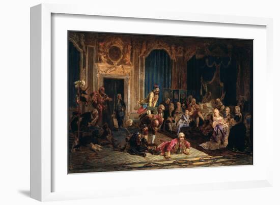 Jesters at the Court of Empress Anna Ioannovna, 1872-Valery Ivanovich Jacobi-Framed Giclee Print