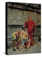 Jesters Playing Cochonnet, Oil on Wood by Eduardo Zamacois Y Zabala - Museo De Bellas Artes De Bilb-Eduardo Zamacois y Zabala-Stretched Canvas
