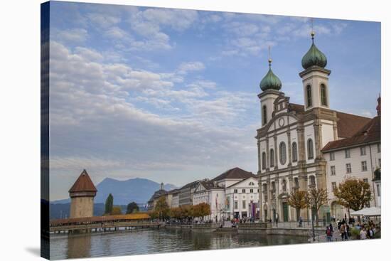 Jesuit Church in Lucerne, Switzerland.-Michele Niles-Stretched Canvas