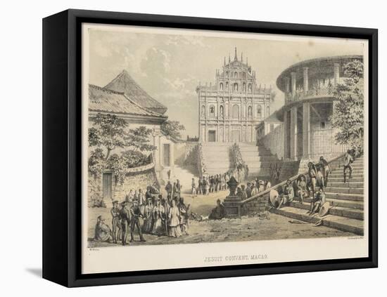 Jesuit Convent, Macao, 1855-Wilhelm Joseph Heine-Framed Stretched Canvas