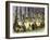 Jesuit Missionary Preaching to Native Americans and Fur Traders in the Wilderness-null-Framed Giclee Print