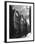 Jesuit Novitiate Winery, Oak Casks of Wine in Underground Tunnel of Winery-Charles E^ Steinheimer-Framed Photographic Print