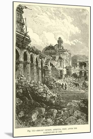 Jesuits' Church, Arequipa, Peru, after the Earthquake of 1868-null-Mounted Premium Giclee Print