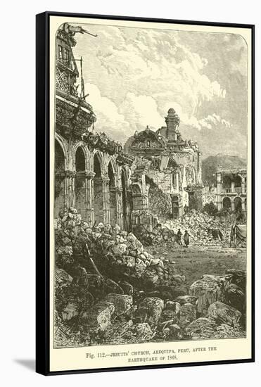 Jesuits' Church, Arequipa, Peru, after the Earthquake of 1868-null-Framed Stretched Canvas