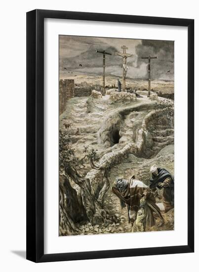 Jesus Alone on the Cross-James Tissot-Framed Giclee Print