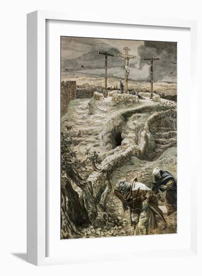 Jesus Alone on the Cross-James Tissot-Framed Giclee Print