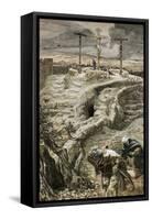 Jesus Alone on the Cross-James Tissot-Framed Stretched Canvas