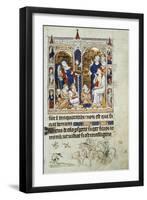 Jesus Among the Doctors, Miniature from Queen Mary's Psalter, Psalter Belonging to Mary I-null-Framed Giclee Print