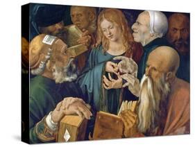 Jesus Among the Doctors-Albrecht Dürer-Stretched Canvas