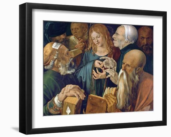 Jesus Among the Doctors-Albrecht Dürer-Framed Giclee Print