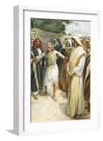 Jesus and a Blind Man-null-Framed Giclee Print