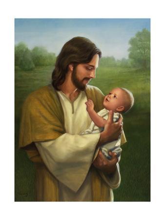 'Jesus and Baby' Giclee Print - David Lindsley | AllPosters.com