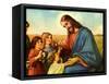 Jesus and Children-null-Framed Stretched Canvas