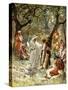 Jesus and his disciples at Caesarea Philippi - Bible-William Brassey Hole-Stretched Canvas