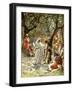 Jesus and his disciples at Caesarea Philippi - Bible-William Brassey Hole-Framed Giclee Print