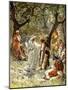 Jesus and his disciples at Caesarea Philippi - Bible-William Brassey Hole-Mounted Giclee Print