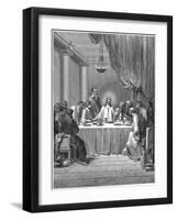 Jesus and His Disciples at the Last Supper, 1866-Gustave Doré-Framed Giclee Print