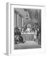 Jesus and His Disciples at the Last Supper, 1866-Gustave Doré-Framed Giclee Print