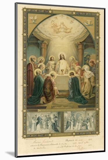 Jesus and His Disciples at the Last Supper-null-Mounted Photographic Print