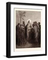 Jesus and His Disciples in the Corn Field-Gustave Dore-Framed Giclee Print