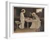 Jesus and His Parents at the Supper Table-Frank V. Du-Framed Art Print