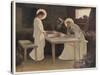 Jesus and His Parents at the Supper Table-Frank V. Du-Stretched Canvas