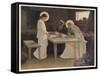 Jesus and His Parents at the Supper Table-Frank V. Du-Framed Stretched Canvas